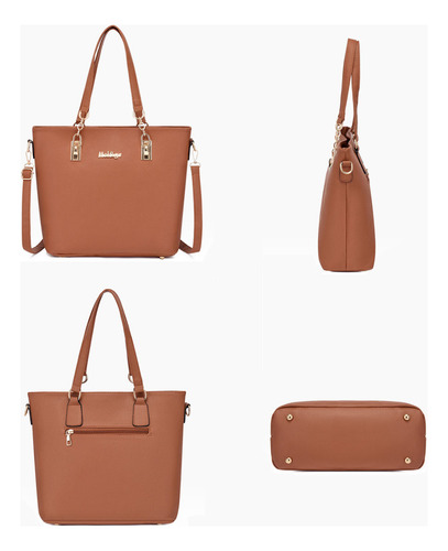 Set 3 Bolsas Tote Grandes De Piel Cocodrilo Para Dama