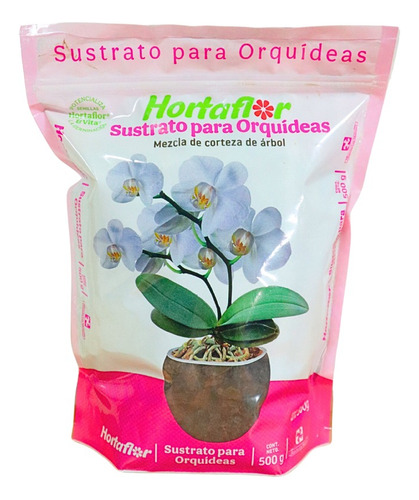 Sustrato Especial Para Orquídeas Orgánico Con Corteza 500 Gr