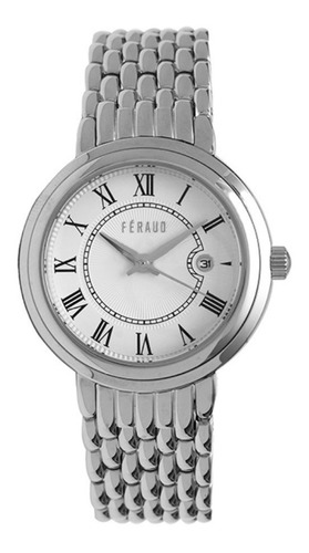 Reloj Feraud Mujer Acero Calendario Moderno Lf20071lb