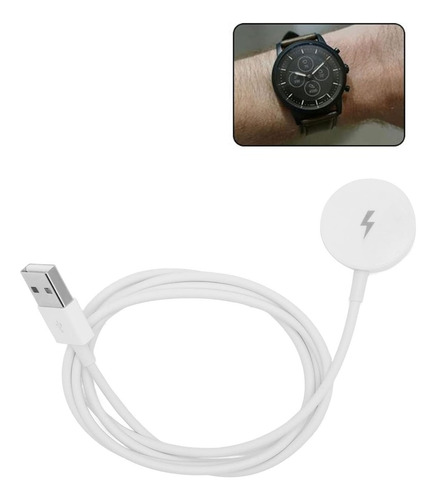 Cargador Magnético Usb Para Fossil Gen 1/2/3 Blanco