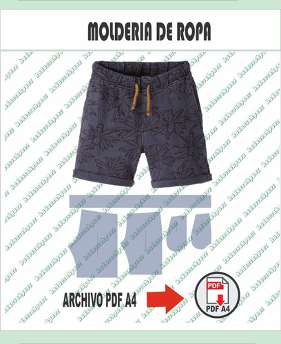 Molderia Textil Imprimible Pdf A4 Short Niños 
