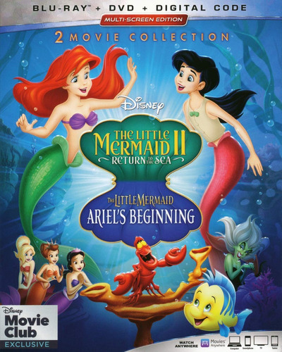 Blu-ray + Dvd The Little Mermaid 2 & 3 / La Sirenita 2 Y 3