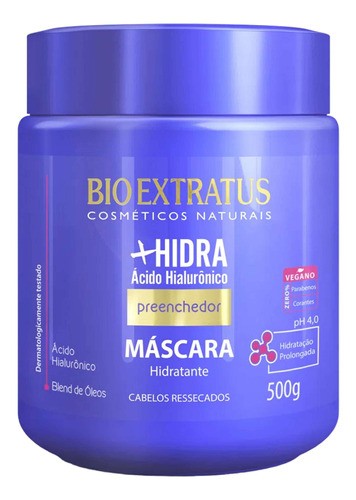 Máscara Capilar Mais + Hidra Bio Extratus 500g Hidratação