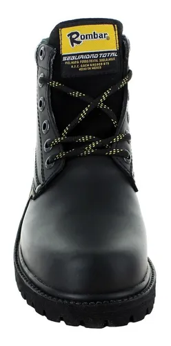 Rombar Bota Militar Piel Negro Para Hombre 80097 619