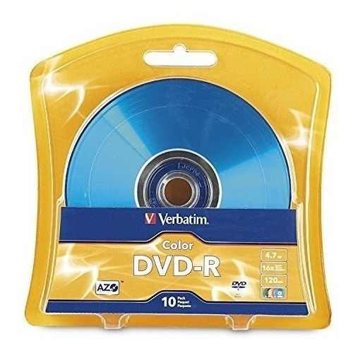 Verbatim Dvd R 4.7gb 16x Azo Recordable Media Disc 10