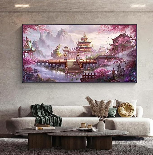 Decoración De Cuarto 5d Pintar Con Diamantes Paisaje De