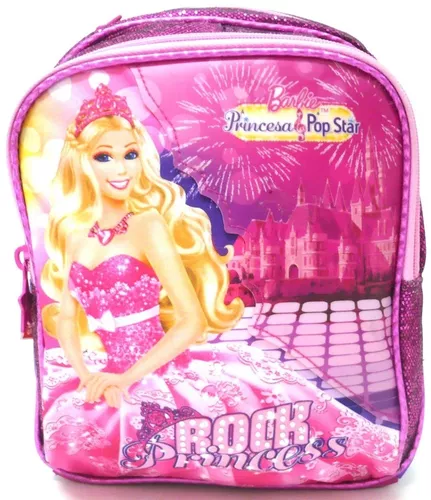 Kit Mochila Barbie Princesa Pop Star Rodinhas Tam G Sestini