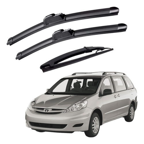 Juego De 3 Limpiaparabrisas Brx Toyota Sienna 2007