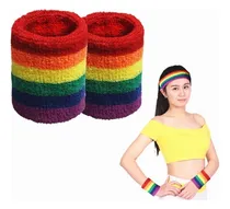Comprar Conjunto Vincha Y 2 Muñequeras Deportivas Multicolor Unisex 
