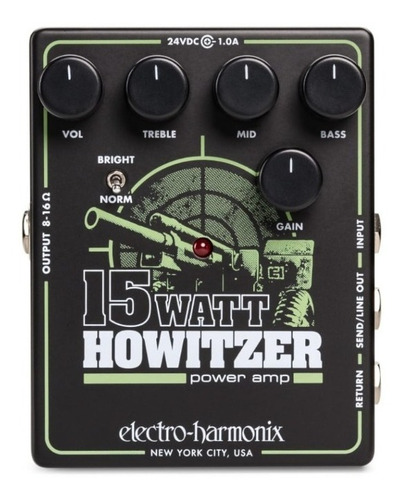 Pedal Electro Harmonix 15watt Howitzer Guitar Amp / Preamp Cor Única