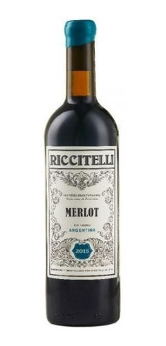 Vino Riccitelli Merlot 750ml. - Envíos