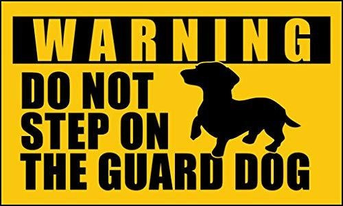 Pvc Americano Dachshund No Step On The Guard Dog Sticker (do