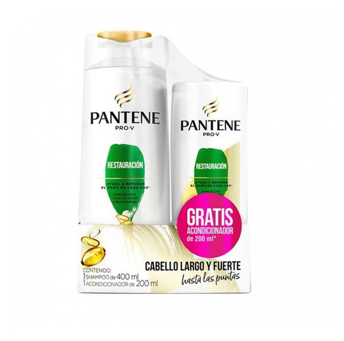 Pack Pantene Restauración Shampoo 400 Ml + Ac. 200 Ml Regalo