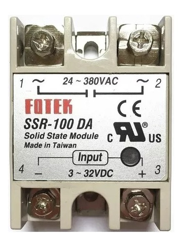 Relé De Estado Sólido Fotek Ssr-100 Da 100 Amperios