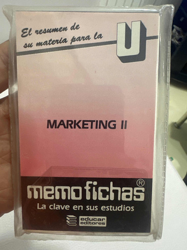 Memofichas La Clave En Sus Estudios - Marketing Ii