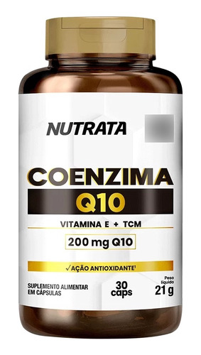 Coenzima Q10 200mg Nutrata 30 Capsulas - Nutrata Sabor Sem sabor