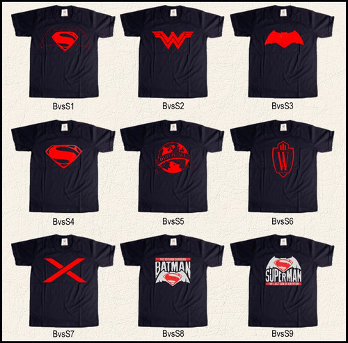 Imagen 5 de 9 de Remeras Estampadas Batman Superman Joker The Dark Knight