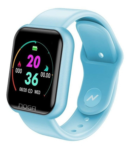 Imagen 1 de 1 de Smartwatch Noga Ng-sw04 1.3 Caja Celeste, Malla Celeste
