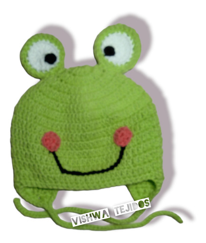 Gorro Bebes Y Niños. Sapo Pepe Rana Tejida Crochet Chullo