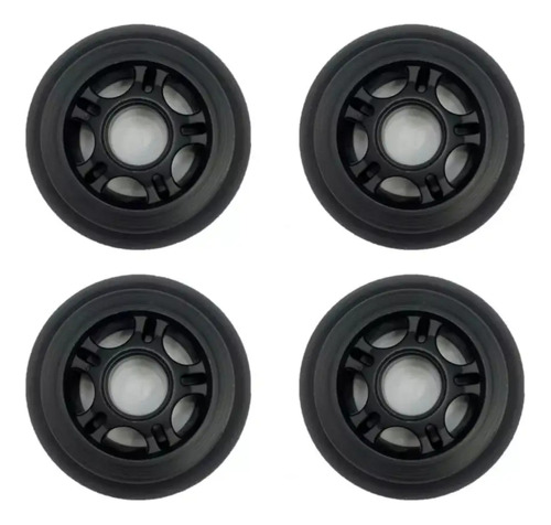 4 Rodas Hd Inline 80mm Preto/preto + Brinde