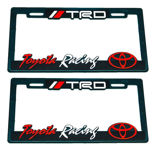  Portaplacas Premium Toyota Trd Juego 2 Piezas