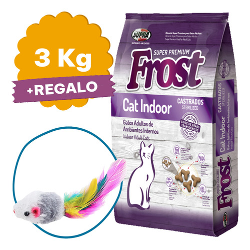 Comida Gato Adulto Frost Cat Indoor 3 Kg + Regalo