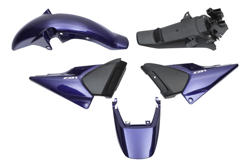 Kit De Plasticos Completo Honda Cb1 Azul Mtc