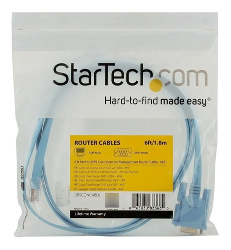 Startech.com Cable Rj45 Macho Serial Db9 Hembra 1.8 Metr /vc Color Celeste