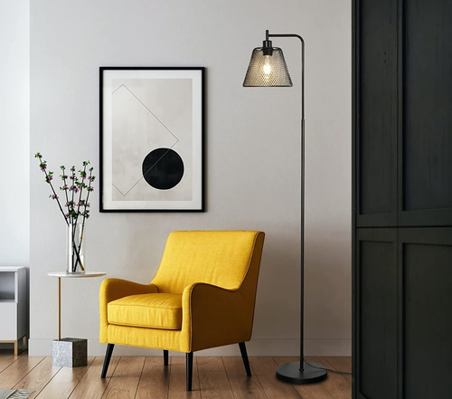 Imagen 2 de 6 de Lámpara De Piso Para Sala Vintage Altura Ajustable