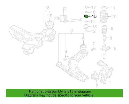 Base Amortiguador Vw Jetta 4 2.0 1998 A 2013@