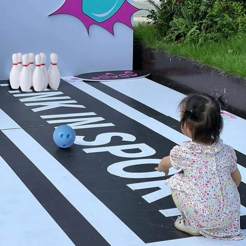 Set De Bolos Para Niños 10 Bolos Clásicos Y 2 Bolas De Plá