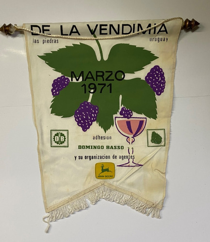 Banderín Fiesta De La Vendimia, Las Piedras 1971, B34