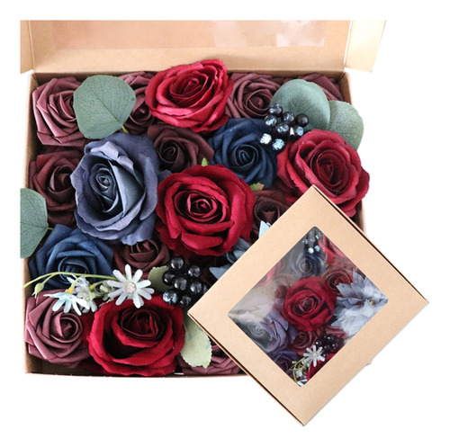 Set De Cajas Combinadas De Flores Rosas Para Bricolaje, Ramo