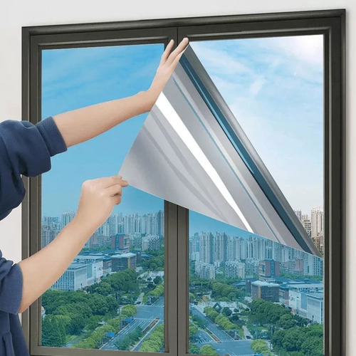 Lamina Espejada Cromo Film Privacidad Ventana Efecto Espejo