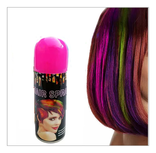 Pintura Tinte Temporal Spray Cabello Color A Elegir