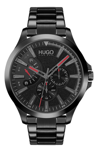 Hugo Leap - Reloj Casual Multifuncion De Acero Inoxidable Y