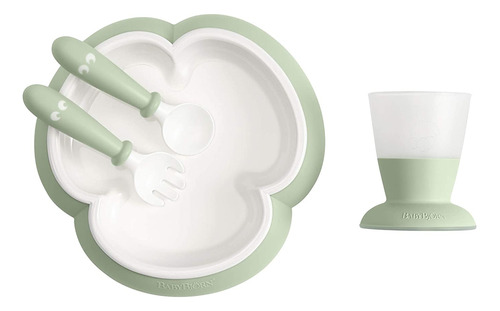 Set De Alimentación Para Bebés Babybjörn, Color Verde Claro