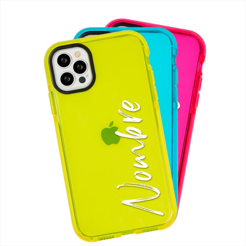 Funda Para iPhone Uso Rudo Antigolpes Personalizada Nombre