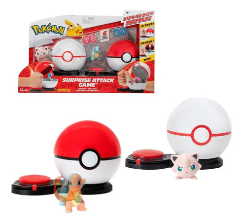 Juego Pokemon Ataque Sorpresa Pokebola - Jigglypuff Vs Squir