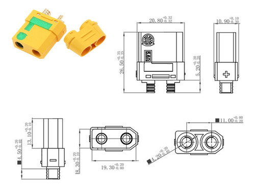 10 Pares De Conectores Xt90s Xt90, Conector Antichispa Macho