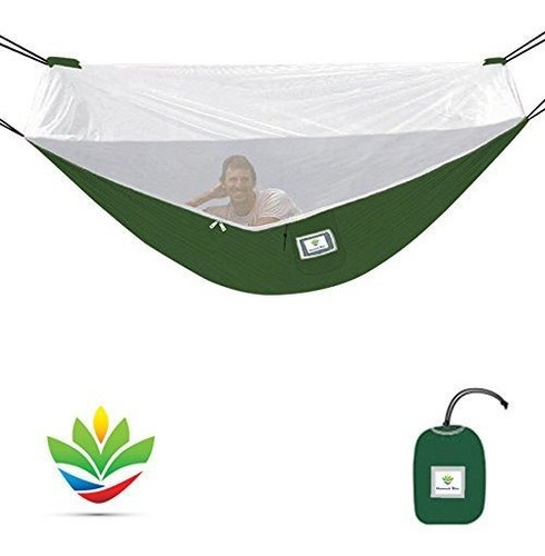 Hamaca De Camping Anti Mosquitos Con Red Y Toldo -