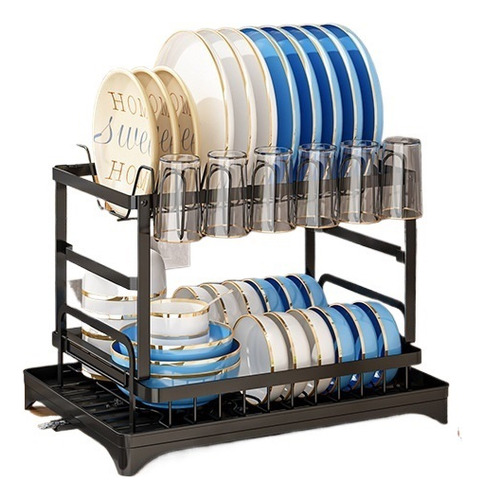 Escurreplatos Con Doble Drenaje Automático
