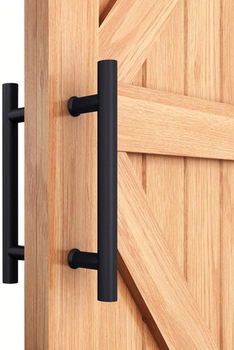 Barral Manijon Negro Doble Acero Inoxidable 38x800mm Puerta