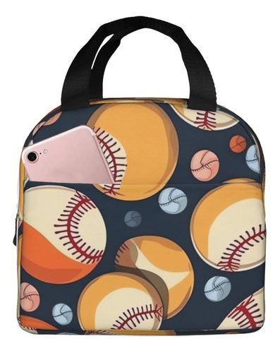 Bolsa Almuerzo Estampado Beisbol Para Mujer Hombr Pelota