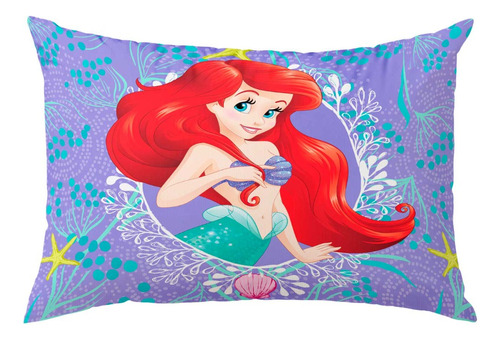 Almohada 70x50cm Sirenita Mar Color Lila