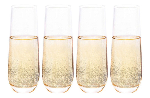 Set De 4 Vasos Para Champagne Espumante Glasso