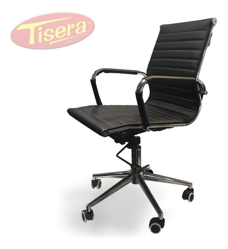 Imagen 5 de 6 de Sillón De Oficina Gerencial Aluminum Bajo Cromado F80 - Tisera
