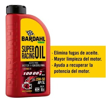 Aceite Multigrado Bardahl Bios Super Racing Oil 25w-50 946ml
