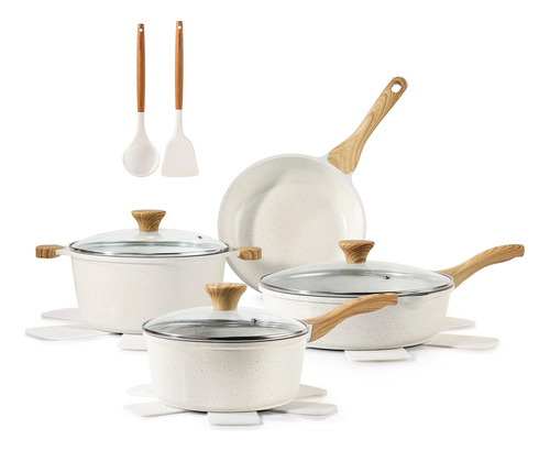 Sensarte Nonstick Ceramic Cookware Set 13-piece, Healthy ...