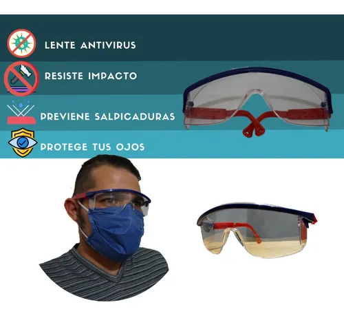 Lentes De Seguridad Antisalpicaduras Antivirus